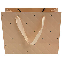 Пакет подарочный бумажный однотонный в капельку, 23х18х10 см