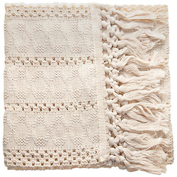 Скатерть-ранер для стола плетеная с кистями, 30х200 см