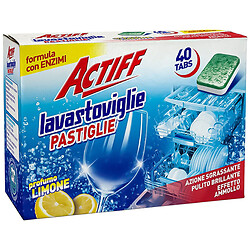 Таблетки для посудомоечных машин Actiff с ароматом лимона, 40 шт/уп.