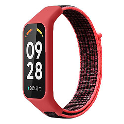 Ремешок Xiaomi Mi Band 8 Active / Redmi Smart Band 2, Nylon, Red Black, Красный