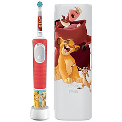 Електрична зубна щітка Braun Oral-B Kids Lion King D103.413.2KX, Червоний
