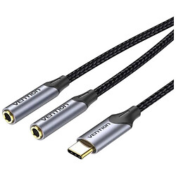 Кабель Vention BGPHY, Type-C, 0.3 м., 3.5 мм., Черный