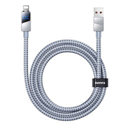 USB кабель Remax CB02 Armor Apple iPhone SE 2022 / iPhone 14 Pro Max / iPhone 14 Plus / iPhone 14 Pro / iPhone 14 / iPhone 13 Pro / iPhone 13 Mini / iPhone 13 / iPhone 13 Pro Max / iPhone 12 Mini / iPhone 12 Pro Max, Lightning, 1.2 м., Сірий