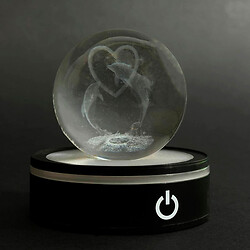 Нічник Кристалічна Куля JY-2239, Чорний