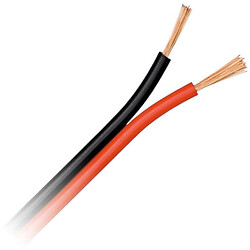 Провод питания низковольтный 2х1,3мм, CCA (14AWG) красно-черный