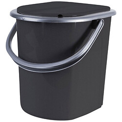 Ведро-туалет пластиковое с крышкой Алеана серо-гранитный, 22 л