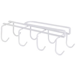 Вішалка для кухонного приладдя, чашок навісна металева, 8 гачків