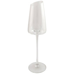 Келих для шампанського скляний з асиметричним краєм, 200 мл