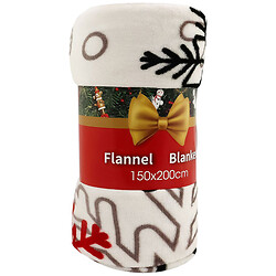 Ковдра флісова з принтом "Сніжинки", 150х200 см