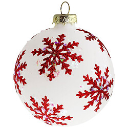 Кулька ялинкова скляна з декором, d=8 см