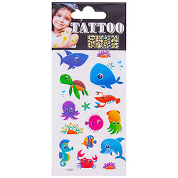 Малюнки перебивні для тіла дитячі люмінесцентні