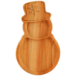Менажниця для закусок дерев'яна "Сніговик", 16,5х28 см