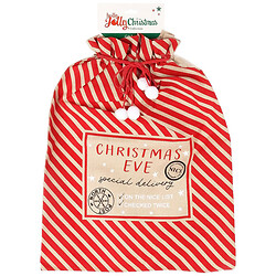 Мешочек для подарков декорированный текстильный "Рождественский"