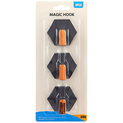 Набір гачків настінних пластикових шестикутних, 3 шт
