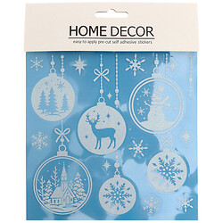 Набір наліпок новорічних на скло, 12 шт, 18х24 см