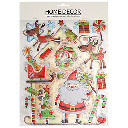 Набір наліпок новорічних на скло, 22 шт, 29х40 см