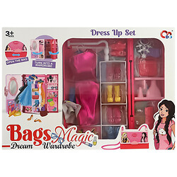 Набор одежды, обуви для куклы в шкафу-сумочке