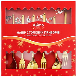 Набор столовых приборов Almo "Рождественский", 6 шт.