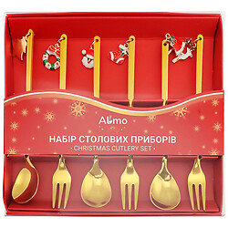Набор столовых приборов Almo "Рождественский", 6 шт.