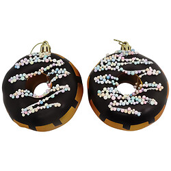 Набір прикрас ялинкових "Пончик коричневий", 2 шт