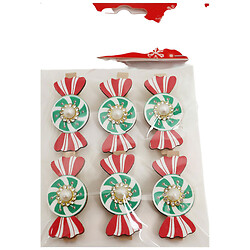 Набор прищепок новогодних деревянных, 6 шт.