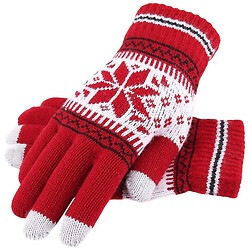 Перчатки подвійні для сенсорних екранів, сніжинка