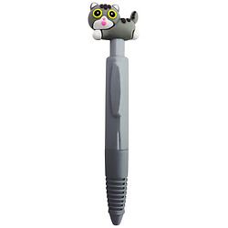 Ручка шариковая автоматическая с фигуркой "Котик" синяя