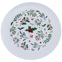 Тарілка десертна пластикова Almo з різдвяним малюнком, 25х2 см