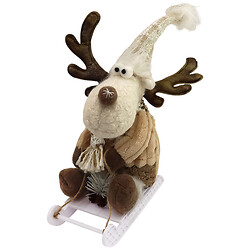 Фигурка декоративная новогодняя "Олень на санях", 30 см
