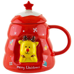 Чашка доломітова з кришкою Almo "Різдвяна", 450 мл