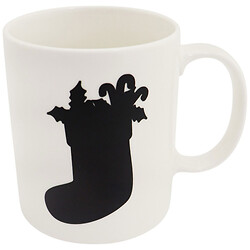 Чашка порцелянова з термомалюнком Almo "Різдвяна панчоха", 320 мл