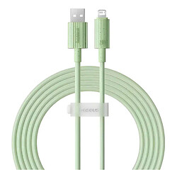 USB кабель Baseus P10360200 Habitat Apple iPhone SE 2022 / iPhone 14 Pro Max / iPhone 14 Plus / iPhone 14 Pro / iPhone 14 / iPhone 13 Pro / iPhone 13 Mini / iPhone 13 / iPhone 13 Pro Max / iPhone 12 Mini / iPhone 12 Pro Max, Lightning, 2.0 м., Зеленый