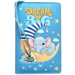 Блокнот "СЛОНЕНОК НА ЛУНЕ", Кожзам, А6, 64листа, Fresh