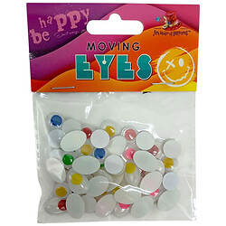 Движущиеся глаза, круглые 50шт., 10ммx25шт, 10x15ммx25шт. цветные, Art Studio Of Happiness