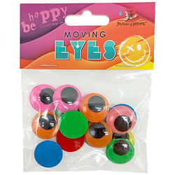 Движущиеся глаза, круглые, 20мм, 15шт., цветные, Art Studio Of Happiness