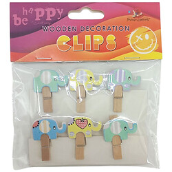 Дерев'яні декоративні затискачі, 6шт, Art Studio Of Happiness