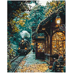 Картина по номерам "В ожидании поезда", 40x50 см, Origami