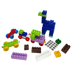 Конструктор "Паркінг/Трек/Залізниця/Динозаври", 335 деталей у контейнері для зберігання, Doloni