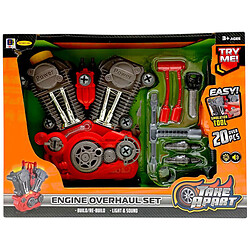 Музыкальный двигатель, конструктор, имитация зажигания двигателя, подсветка, звуки, подвижные элементы, в коробке, Bohui