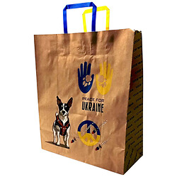 Пакет бумажный с ручками, бурый, 32х15х38, Bourgeois