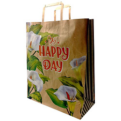 Пакет бумажный с ручками, бурый, 32х15х38, Bourgeois