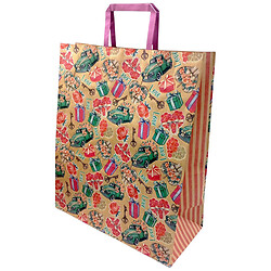 Пакет бумажный с ручками, бурый, 32х15х38 см, Bourgeois