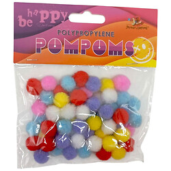 Помпони поліпропіленові, 1.2см, 5 кольорів, 60шт., Art Studio Of Happiness