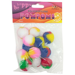 Помпони поліпропіленові, 3см, 4 кольори, 12шт, Art Studio Of Happiness
