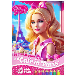 Раскраска "CAFE IN PARIS", 210х297 мм, Art Studio Of Happiness