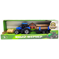 Трактор с дровами на прицепе, Mic