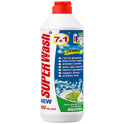 Средство для мытья посуды 7в1 SUPER Wash с ароматом яблока, 500 мл