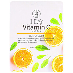 Маска для лица тканевая MED B 1 Day с витамином С, 27 мл