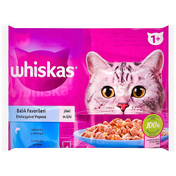 Набор корма для кошек WHISKAS с тунцем, лососем, 85 г х 4 шт/уп.
