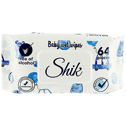 Салфетки влажные детские Shik с клапаном, 64 шт/уп